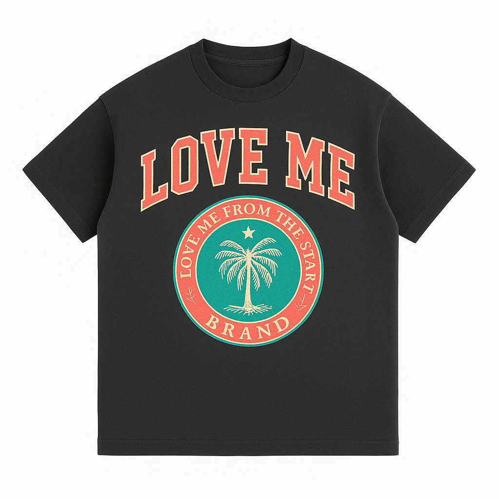 Love Me From The Start Brand Logo T-Shirt - Black